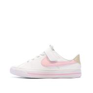 Baskets Blanche/Rose Fille Nike Court Legacy