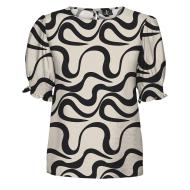T-Shirt Beige/Noir Femme Vero Moda Mlea pas cher