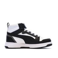 Weiß/schwarze Puma Rebound Sneaker für Jungen Ansicht 2