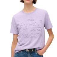 Superdry Embossed Vl Women’s Mauve T-shirt affordable