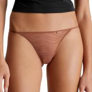 String Marron Femme Calvin Klein Jeans Thong pas cher