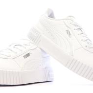Baskets Blanches Fille Puma Carina 2.0 Holo vue 7