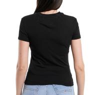 T-shirt Noir Femme Tommy Hilfiger Tjw Slim Tonal Linea vue 2