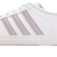 Baskets Blanches/Violette Femme Adidas Courtpoint vue 7