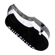 x3 pairs of Quiksilver 3linerpack men’s socks in white, grey and black affordable