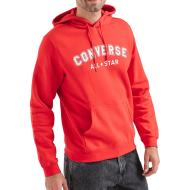 Sweat à Capuche Rouge Homme Converse All Star Single Screen