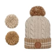 Bonnet Beige/Marron Femme Cabaia Creamy No Polar pas cher