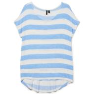 T-Shirt Rayure Bleu/Blanc Femme Vero Moda Wide Stripe