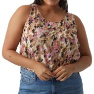 Débardeur Imprimé Beige/Rose Femme Vero Moda CURVE Tigers Eye