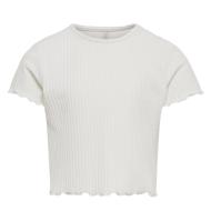 T-shirt Blanc Fille Only Nella vue 2