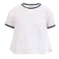 T-shirt en Dentelle Blanc Fille Teddy Smith Tibu pas cher