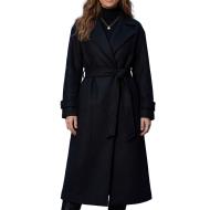 Manteau Long Noir Femme Vero Moda Vmamanda Belt pas cher