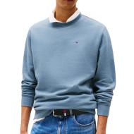 Sweat Bleu Homme Tommy Jeans Flag Crew