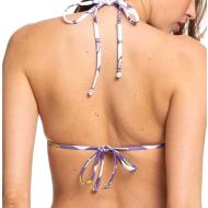 Haut de Bikini Violet/Blanc à carreaux Femme Roxy Kelia vue 2