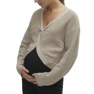 Pull de Grossesse Beige Femme Mamalicious Lems pas cher